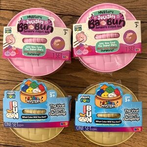 Mystery Squishy Bao Bun Sensory Fidget Toy - Pink and Tan